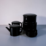 Japanese Black Storage Boxes and Tea pots