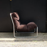 Brown Corduroy Lounge Chair