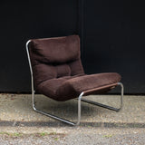 Brown Corduroy Lounge Chair
