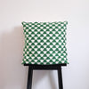 Two Green Geometric Cushions