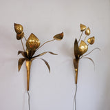 Brass Flower Wall Lights