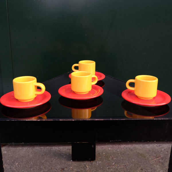 1980s Coffee Cups and Saucers