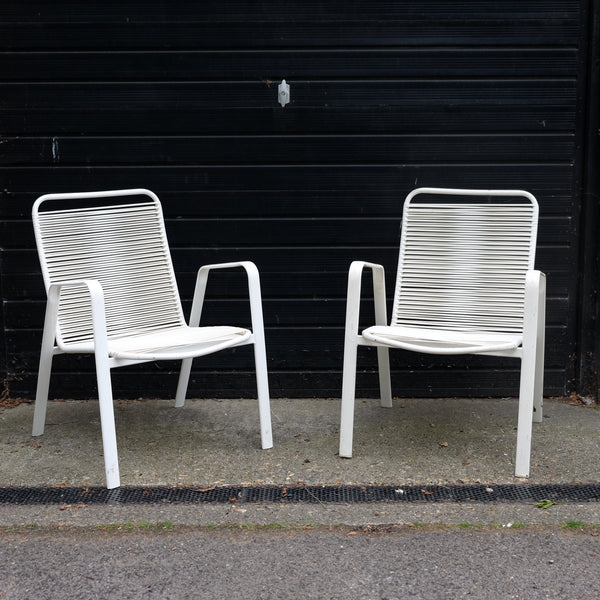 Two Stylish 1970s Frank Guille Garden Chairs